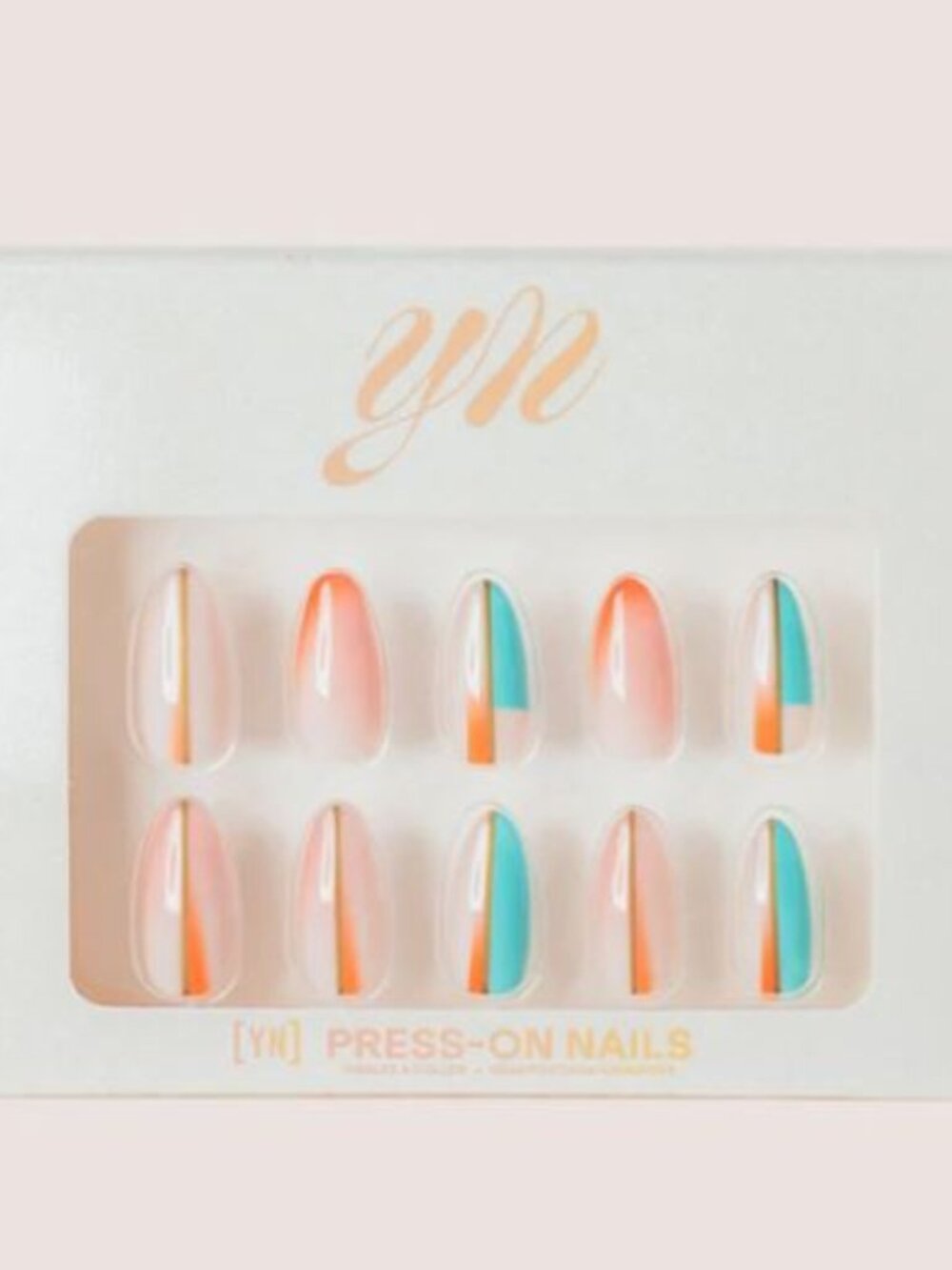 Young Nails Lunar Press-On Nails Kit | 32 Nails | Glue & Adhesive Tabs | New